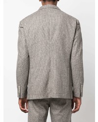 Мужской коричневый пиджак в клетку от Brunello Cucinelli