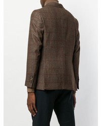Мужской коричневый пиджак в клетку от Caruso