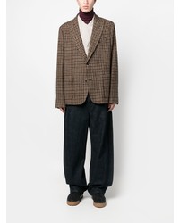 Мужской коричневый пиджак в клетку от 4SDESIGNS