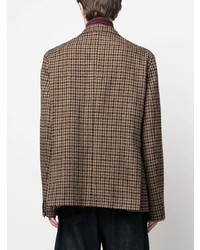 Мужской коричневый пиджак в клетку от 4SDESIGNS