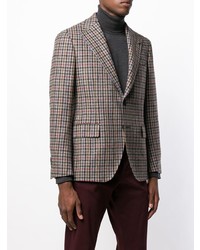 Мужской коричневый пиджак в клетку от Gabriele Pasini