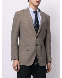 Мужской коричневый пиджак в клетку от Man On The Boon.