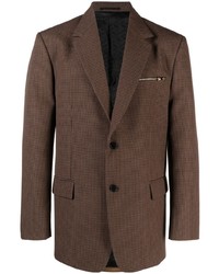 Мужской коричневый пиджак в клетку от Versace
