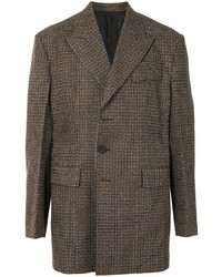 Мужской коричневый пиджак в клетку от Wooyoungmi