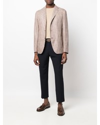 Мужской коричневый пиджак в мелкую клетку от Tagliatore