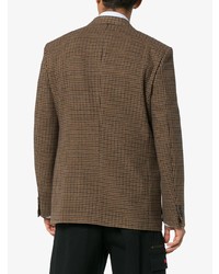 Мужской коричневый пиджак в мелкую клетку от Maison Margiela