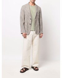 Мужской коричневый пиджак в мелкую клетку от Barena