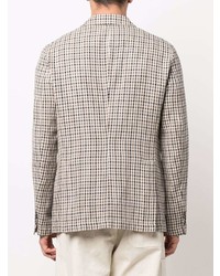 Мужской коричневый пиджак в мелкую клетку от Barena