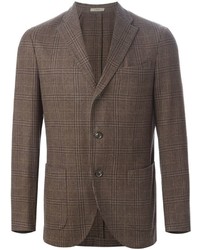 Мужской коричневый пиджак в шотландскую клетку от Boglioli
