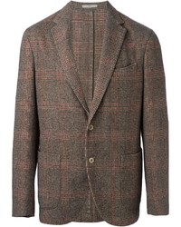 Мужской коричневый пиджак в шотландскую клетку от Boglioli