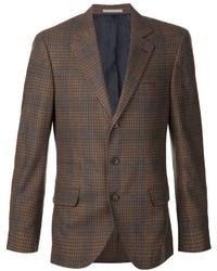 Мужской коричневый пиджак в шотландскую клетку от Brunello Cucinelli