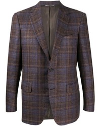 Мужской коричневый пиджак в шотландскую клетку от Canali