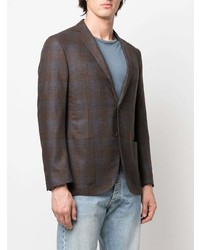 Мужской коричневый пиджак в шотландскую клетку от Corneliani
