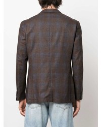Мужской коричневый пиджак в шотландскую клетку от Corneliani