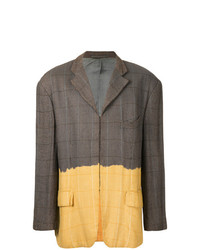 Мужской коричневый пиджак в шотландскую клетку от Comme Des Garçons Vintage