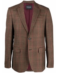 Мужской коричневый пиджак в шотландскую клетку от Dondup