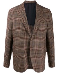 Мужской коричневый пиджак в шотландскую клетку от Eleventy
