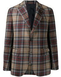 Мужской коричневый пиджак в шотландскую клетку от Gabriele Pasini
