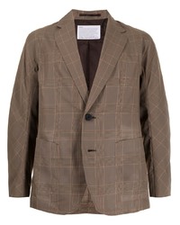 Мужской коричневый пиджак в шотландскую клетку от Kolor