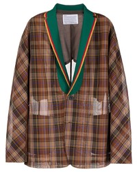 Мужской коричневый пиджак в шотландскую клетку от Kolor
