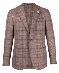 Мужской коричневый пиджак в шотландскую клетку от Lardini