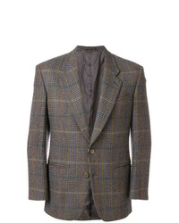 Мужской коричневый пиджак в шотландскую клетку от Missoni Vintage
