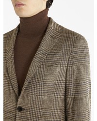 Мужской коричневый пиджак в шотландскую клетку от Etro