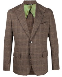 Мужской коричневый пиджак в шотландскую клетку от Reveres 1949
