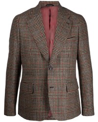 Мужской коричневый пиджак в шотландскую клетку от Reveres 1949