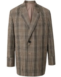 Мужской коричневый пиджак в шотландскую клетку от Wooyoungmi