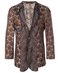 Мужской коричневый пиджак с вышивкой от Comme Des Garçons Pre-Owned