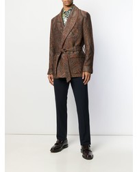 Мужской коричневый пиджак с "огурцами" от Etro