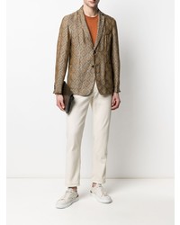 Мужской коричневый пиджак с принтом от Barena