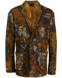 Мужской коричневый пиджак с принтом от Avant Toi