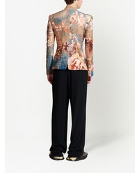 Мужской коричневый пиджак с принтом от Balmain