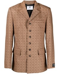 Мужской коричневый пиджак с принтом от Marine Serre