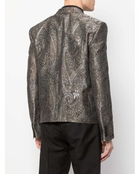 Мужской коричневый пиджак с принтом от Saint Laurent