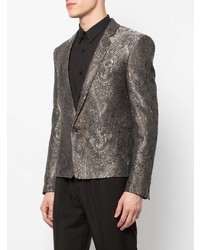 Мужской коричневый пиджак с принтом от Saint Laurent