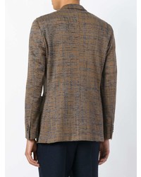 Мужской коричневый пиджак с принтом от Boglioli
