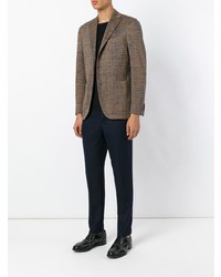 Мужской коричневый пиджак с принтом от Boglioli