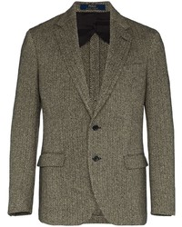Мужской коричневый пиджак с узором "в ёлочку" от Polo Ralph Lauren