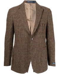 Мужской коричневый пиджак с узором "гусиные лапки" от Polo Ralph Lauren