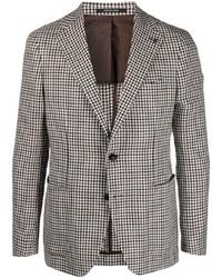 Мужской коричневый пиджак с узором "гусиные лапки" от Tagliatore