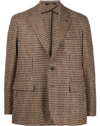 Мужской коричневый пиджак с узором "гусиные лапки" от Tagliatore