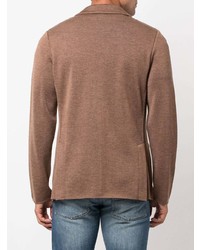 Мужской коричневый пиджак с цветочным принтом от Lardini