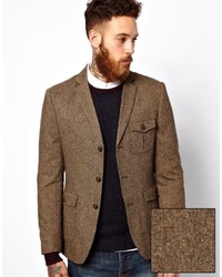 Мужской коричневый пиджак от Asos