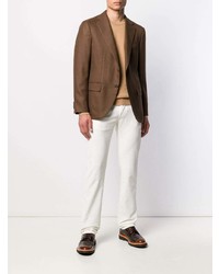 Мужской коричневый пиджак от Caruso
