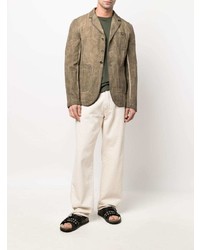 Мужской коричневый пиджак от Uma Wang