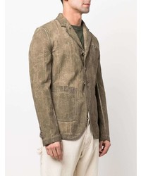 Мужской коричневый пиджак от Uma Wang