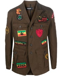 Мужской коричневый пиджак от DSQUARED2